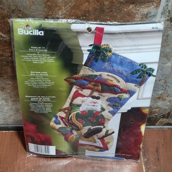 Plaid Bucilla Coolin It Felt Stocking Kit 18" 2008 86105 - Picture 3 of 10